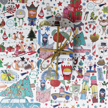 Load image into Gallery viewer, Recycled gift wrap - Traditional Christmas
