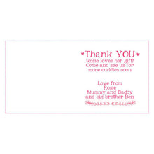 Load image into Gallery viewer, Personalised New Baby Thank You Cards Pack Of Six
