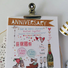 Load image into Gallery viewer, Personalised Anniversary Card
