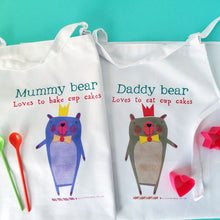 Load image into Gallery viewer, Personalised Bear Family Aprons
