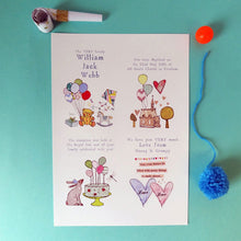 Load image into Gallery viewer, Personalised Christening Story Print
