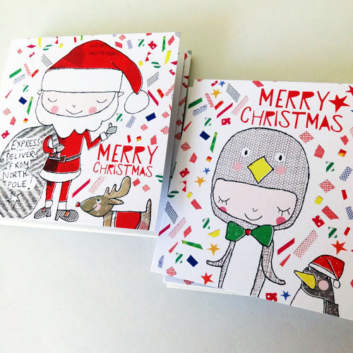 Pack Of 6 Recycled Christmas Cards