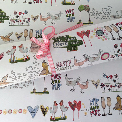 Recycled gift wrap - Happy couples