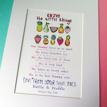 Load image into Gallery viewer, Personalised ‘The Little Things&#39; Story Print
