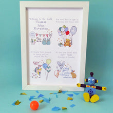 Load image into Gallery viewer, Personalised New Baby Print
