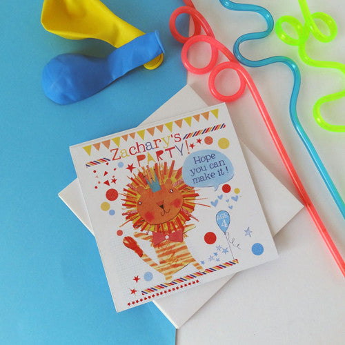 Personalised Boy's Party Invites Pack Of Six