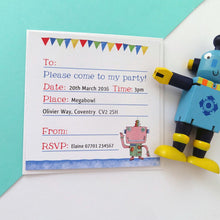 Load image into Gallery viewer, Personalised Boy&#39;s Party Invites Pack Of Six
