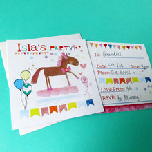 Load image into Gallery viewer, Personalised Girl&#39;s Party Invites Pack Of Six
