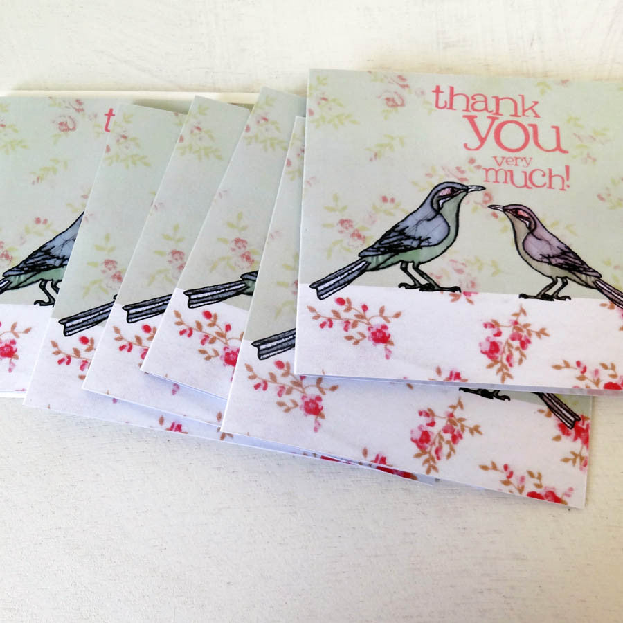 Pack Of 6 Thank You Cards