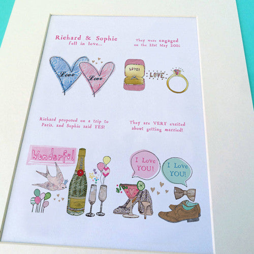 Personalised Engagement Story Print