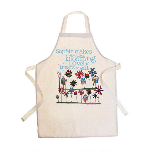 Personalised 'blooming lovely' apron