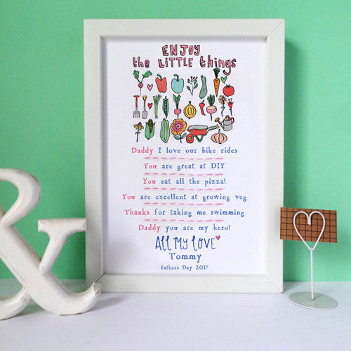 Personalised ‘The Little Things' Story Print