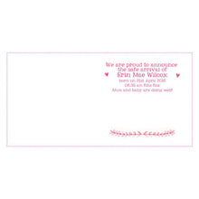 Load image into Gallery viewer, Personalised New Baby Announcement Cards Pack Of Six

