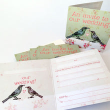 Load image into Gallery viewer, &#39;Two Love Birds&#39; Wedding Invitations
