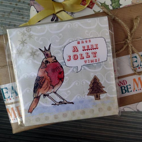 Pack of 6 Christmas Robins Cards