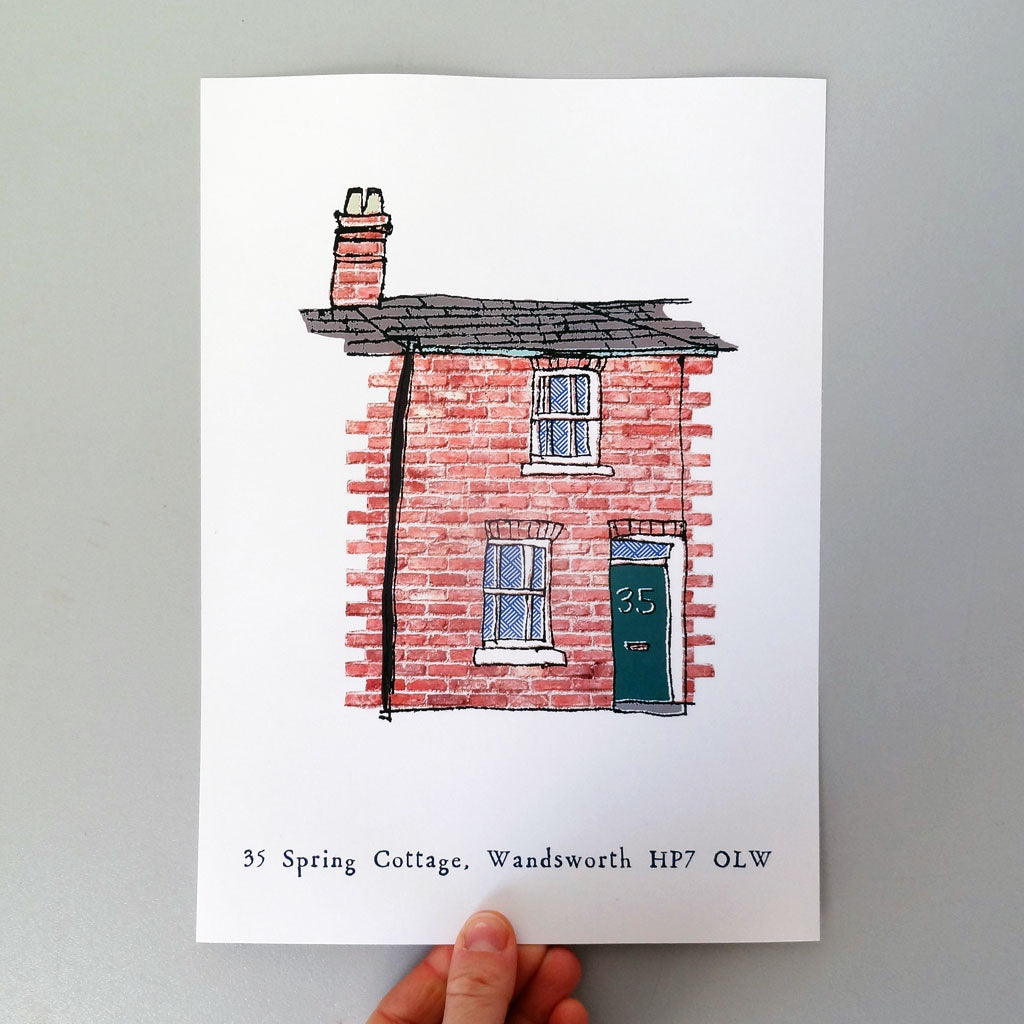 Personalised House Illustration Print
