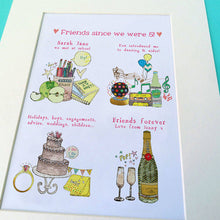 Load image into Gallery viewer, Personalised Friendship Story Print
