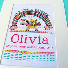 Load image into Gallery viewer, Personalised Magic Unicorn Print

