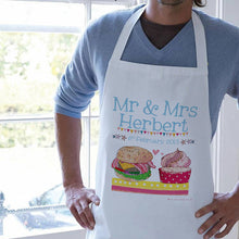 Load image into Gallery viewer, Personalised Mr And Mrs Foody Love Apron
