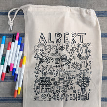 Load image into Gallery viewer, Personalised Colour It In Craft Sack
