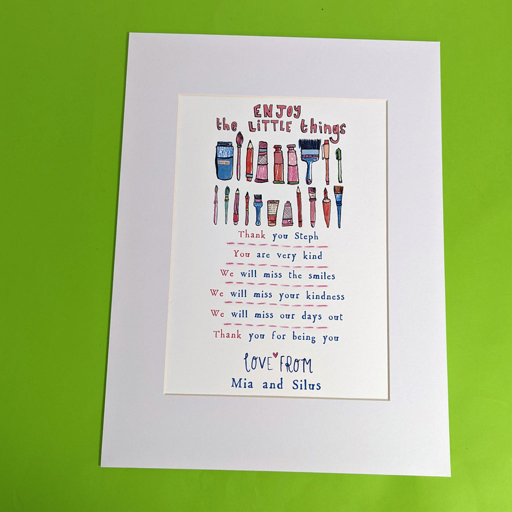 Personalised Thank You Teacher Print