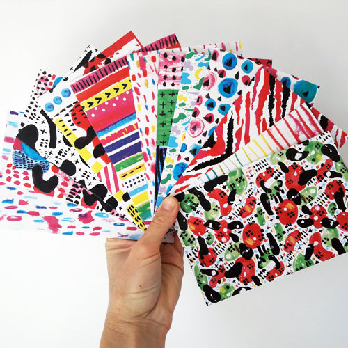 Pack Of 12 Blank Pattern Cards