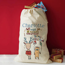 Load image into Gallery viewer, Personalised Yippee It&#39;s Christmas Santa Sack
