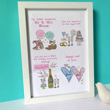 Load image into Gallery viewer, Personalised Wedding Anniversary Story Print
