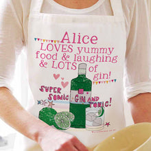 Load image into Gallery viewer, Personalised &#39;Lots Of Gin&#39; Apron
