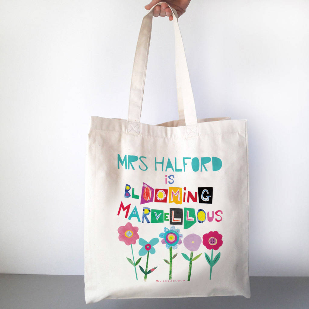Personalised Blooming Marvellous Teacher Bag