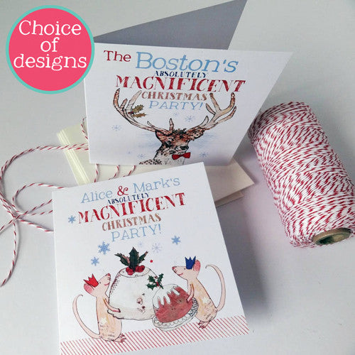 Personalised 'Christmas Party' Invitations