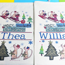 Load image into Gallery viewer, Personalised Christmas Mice gift sack

