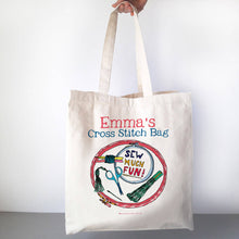 Load image into Gallery viewer, Personalised Embroidery and Cross Stitch Bag
