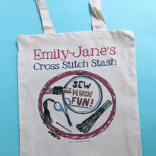 Load image into Gallery viewer, Personalised Embroidery and Cross Stitch Bag
