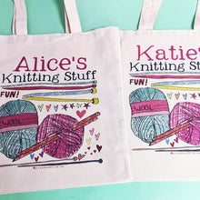 Load image into Gallery viewer, Personalised &#39;Knitting&#39; Bag
