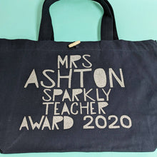 Load image into Gallery viewer, Personalised Super Sparkly Teacher Bag
