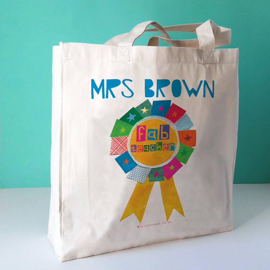 Personalised Teachers Special Award Rosette Bag