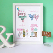 Load image into Gallery viewer, Personalised Adventures And Dreams Valentine Print
