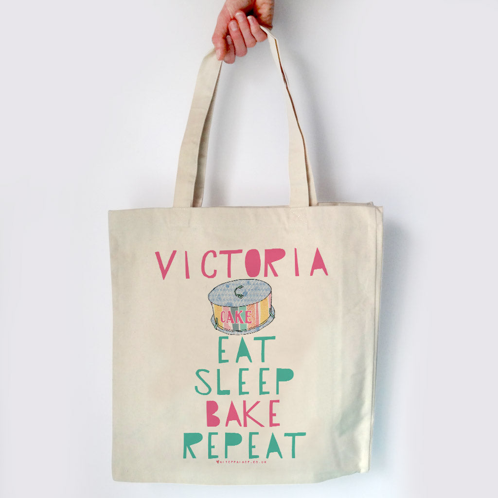 Eat Sleep Bake Repeat Personalised Bag