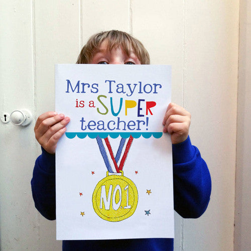 Personalised Big Teacher Card