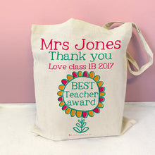 Load image into Gallery viewer, Personalised Teacher Bag
