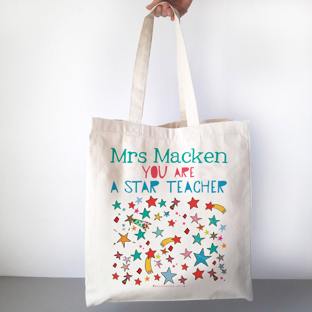 Personalised Star Teacher Bag